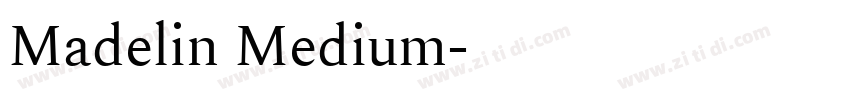 Madelin Medium字体转换